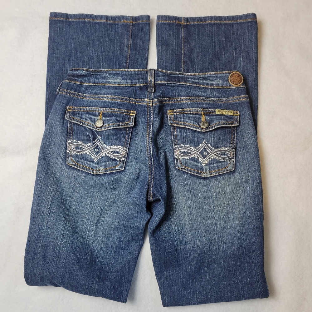 Hint Jeans Bootcut Bling Pocket Sz 7